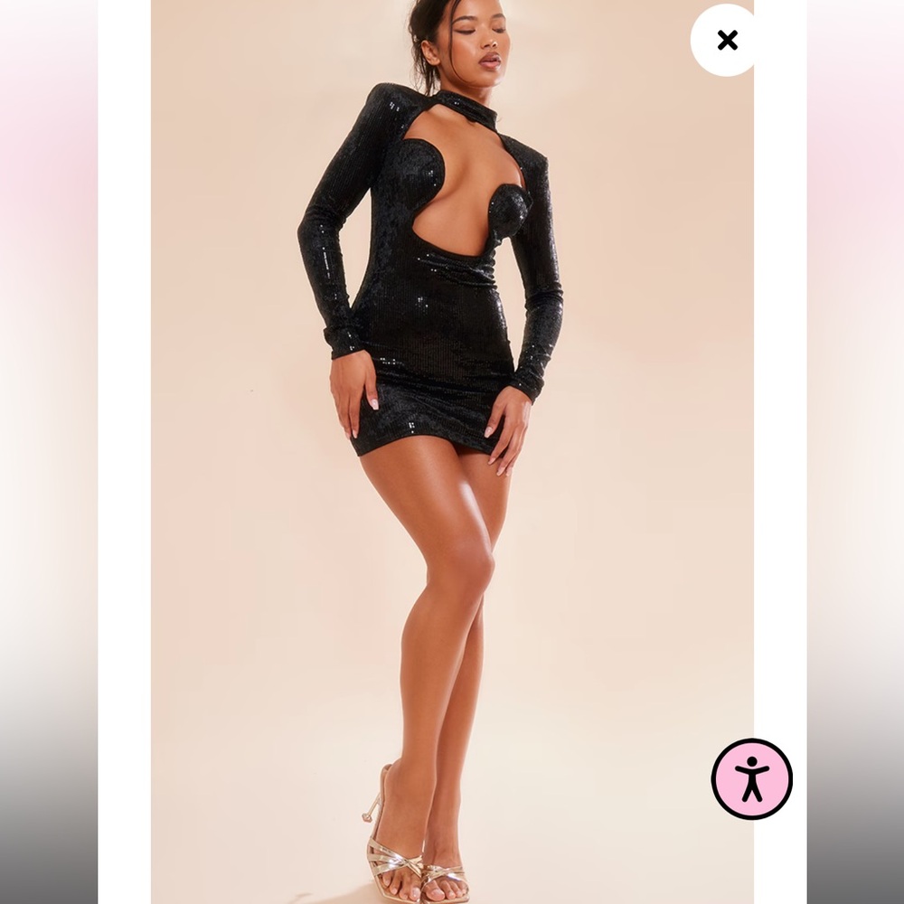 Black sequin dress